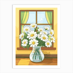 Daisies In A Vase 14 Art Print