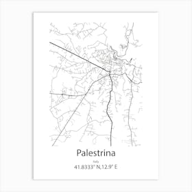 Palestrina,Italy Minimalist Map Poster