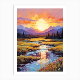 Sunset River 1 Art Print