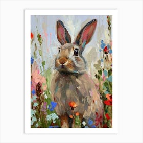 Satin Rabbit Painting 1 Art Print