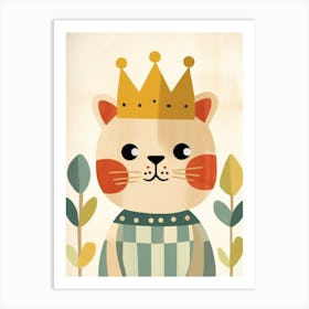 Little Cougar 3 Wearing A Crown Art Print