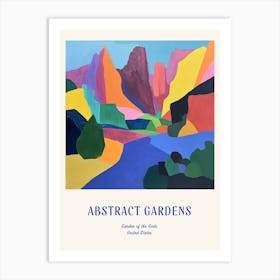 Colourful Gardens Garden Of The Gods Usa 3 Blue Poster Art Print