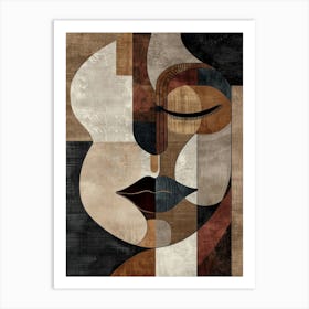 Abstract Women'S Face 1 Art Print