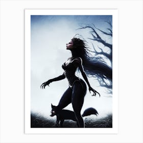 Werewolf Woman Art Print