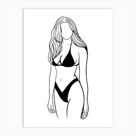 Bikini Girl Art Print