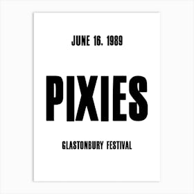 Pixies 1989 Concert Poster Art Print