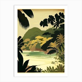 Dominica Beach Rousseau Inspired Tropical Destination Art Print