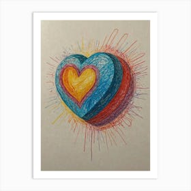 Heart Of Love 58 Art Print