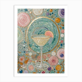 Cocktail Mosaic Art Print