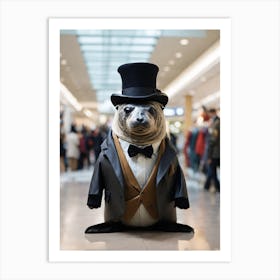 Seal In A Top Hat Art Print