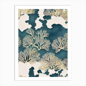 Acropora Digitifera Vintage Graphic Watercolour Art Print