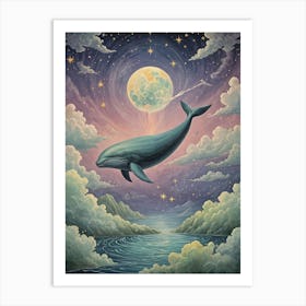 Whale In The Sky Art Print