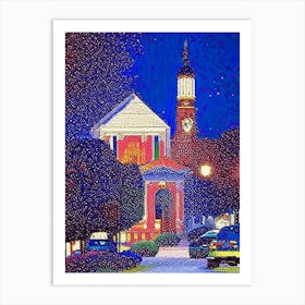 Montgomery, City Us  Pointillism Art Print