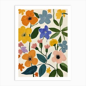 Painted Florals Impatiens 2 Art Print
