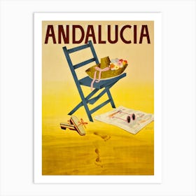 Sand Beach In Andalusia Art Print