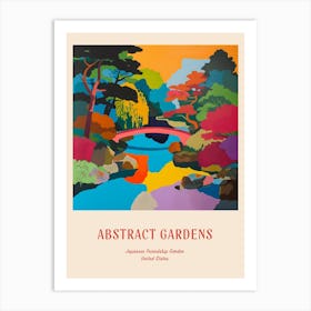 Colourful Gardens Japanese Friendship Garden Usa 1 Red Poster Art Print