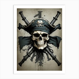 Pirate Skull Art Print