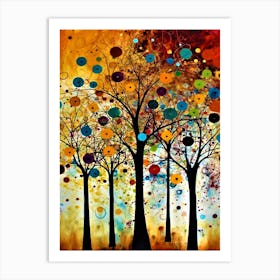 Colorful Canopy - Abstract Tree Painting Art Print