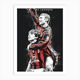 Shevchenko & Kaka Football Art Print