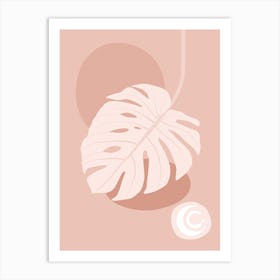 Monstera (Terracotta Red) Art Print