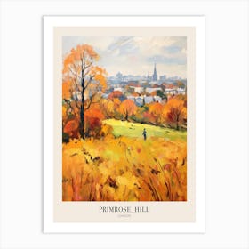 Autumn City Park Painting Primrose Hill London 2 Poster Art Print