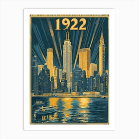 Aihrgdesign A Vintage Travel Poster Of The 1922 New York City 4183b0b0 Cf69 4469 8ca5 539965d7bbec 0 Poster