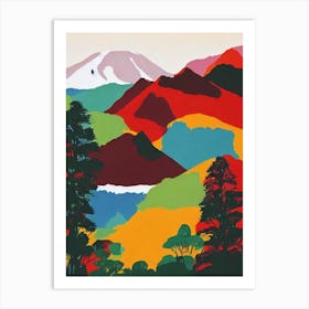 Mount Kilimanjaro National Park Tanzania Abstract Colourful Art Print