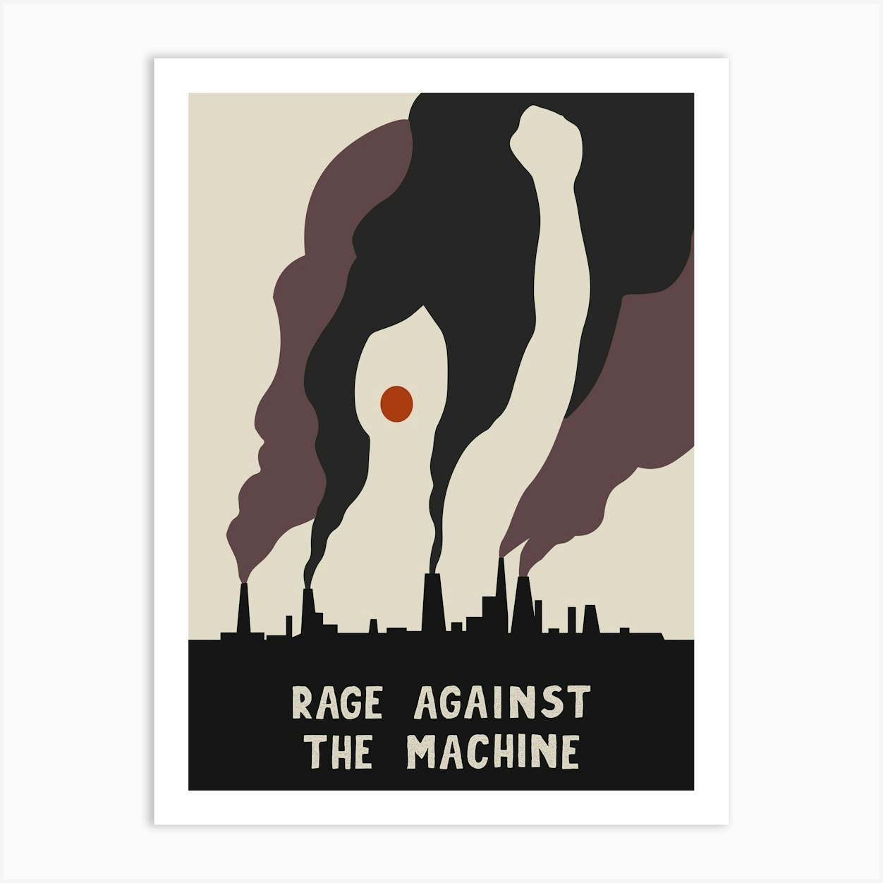 Rage Against The Machine Music Poster Alternative Album Poster Environmental Climate Activist Song Lyrics Print Funky Wall Art 1 Art Print by Jaffa