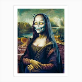 Extraterrestrial Mona Lisa Art Print