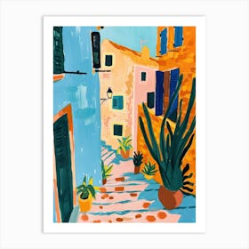 Travel Poster Happy Places Dubrovnik 1 Art Print