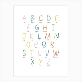 Alphabet Letter A Kids and Nursery Art Print