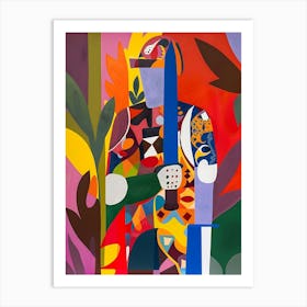 Matisse Inspired,The Warrior, Fauvism Style Art Print