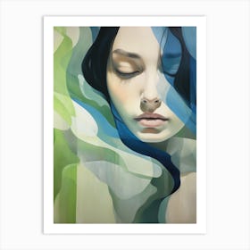 Woman With Blue Eyes 1 Art Print