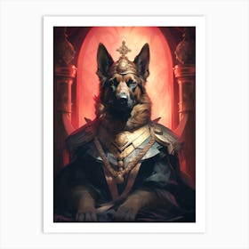 German Shepherd King Art Print