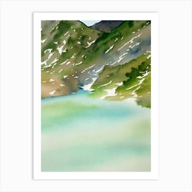 Hemis National Park India Water Colour Poster Art Print