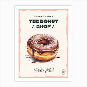Nutella Filled Donut The Donut Shop 3 Art Print