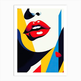 Erotic lips Art Print
