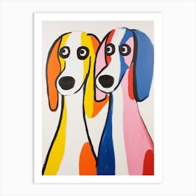 Colourful Kids Animal Art Dog 2 Art Print