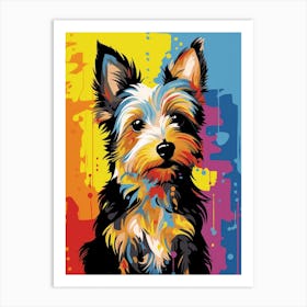 Pop Art Comic Style Yorkshire Terrier 1 Art Print