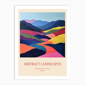 Colourful Abstract Cairngorms National Park Scotland 3 Poster Art Print