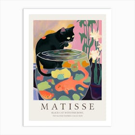 Cat And Fishbowl Matisse Inspired Art Print