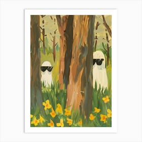 Two Sheep In The Woods Art Print