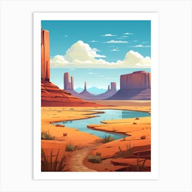 Landscape Of Monument Valley Art Print