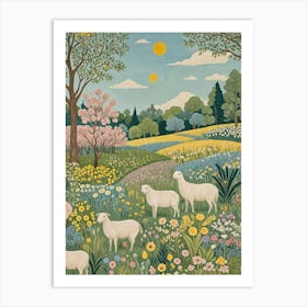 Sheep In The Meadow 1 Art Print