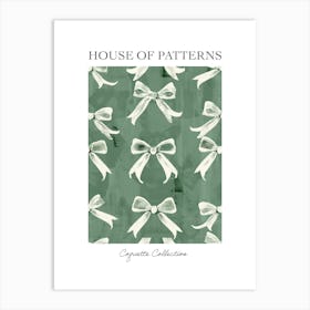 Sage Bows 4 Pattern Poster Art Print