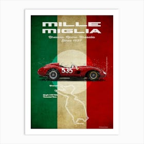 Mille Miglia 1957, Ferrari 315S, Taruffi Art Print