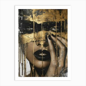 Gold And Black 48 Art Print