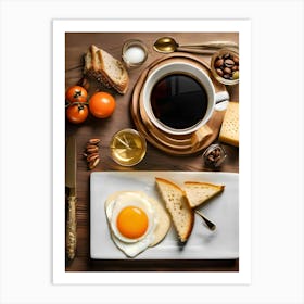 Breakfast With Coffee Art Print