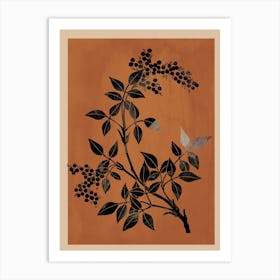 Abstract Art Minimal Plant 3 Art Print