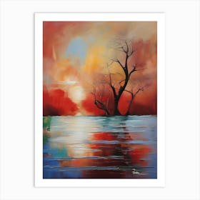 Sunset Tree 4 Art Print